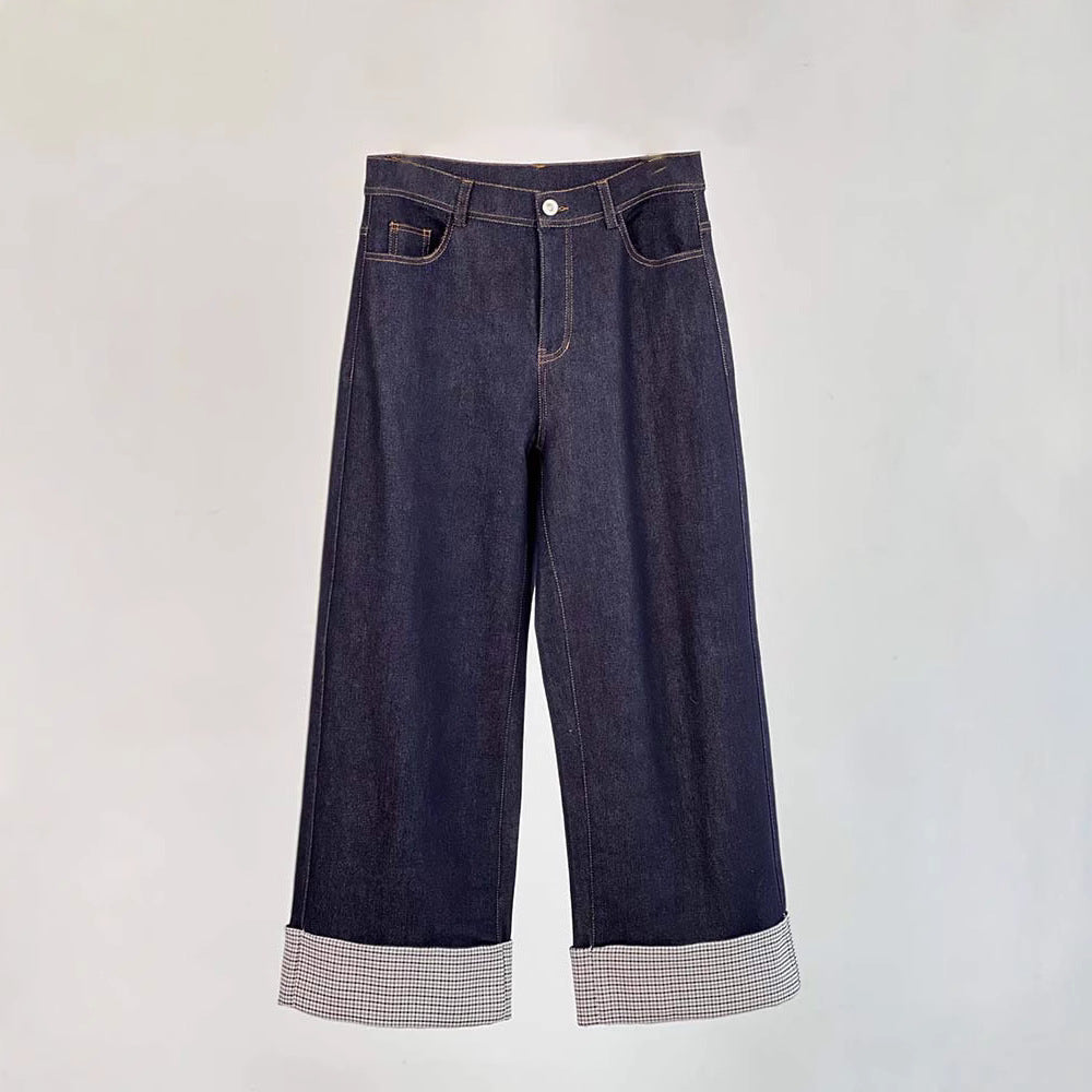 Damer Løst skåret jeans med moderne firkantet kant og kontrastdetaljer Stilla