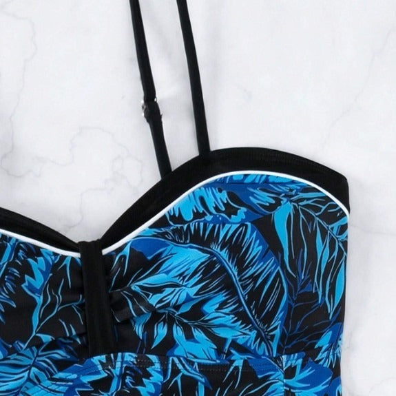 Dame bikini sæt med figurformende top og justerbar nederdel Stilla
