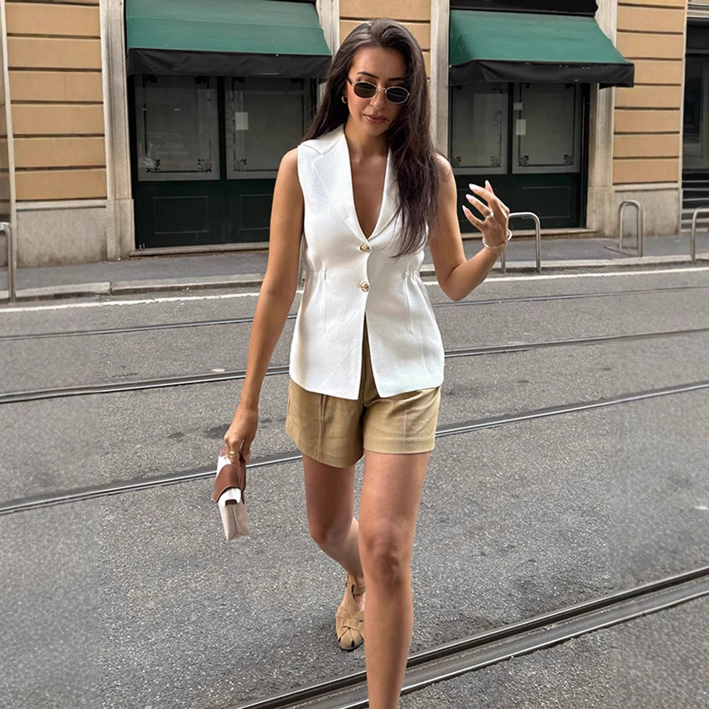 Dame ærmeløse blazer-vest Stilla