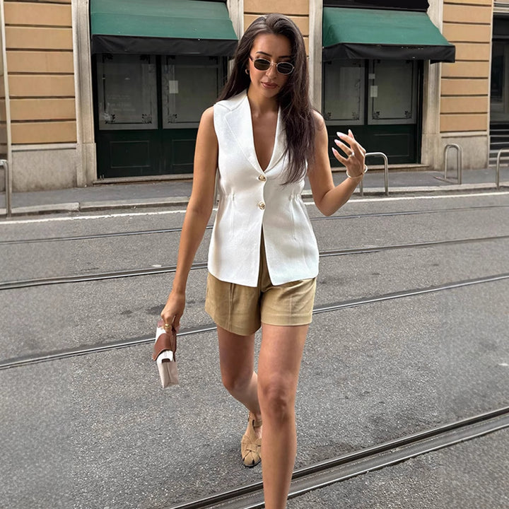 Dame ærmeløse blazer-vest Stilla