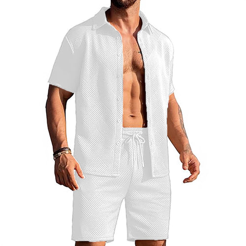 Herrer moderne shorts og top sæt med struktureret design Stilla