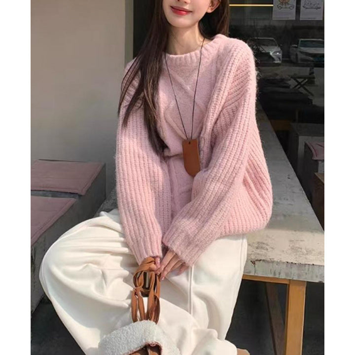 Kvinders hyggelige oversized sweater lavet af fin strik Stilla
