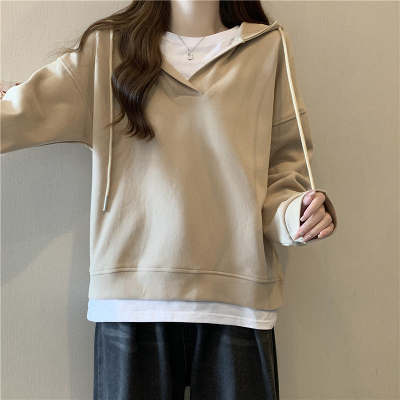 Dame Casual Zip-Up Hoodie med elegant udskæring Stilla
