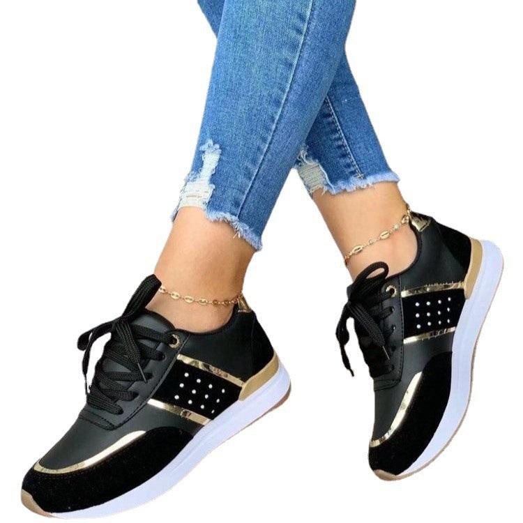 Dame Sporty Sneakers med elegant metallic akcent og åndbar sål Stilla