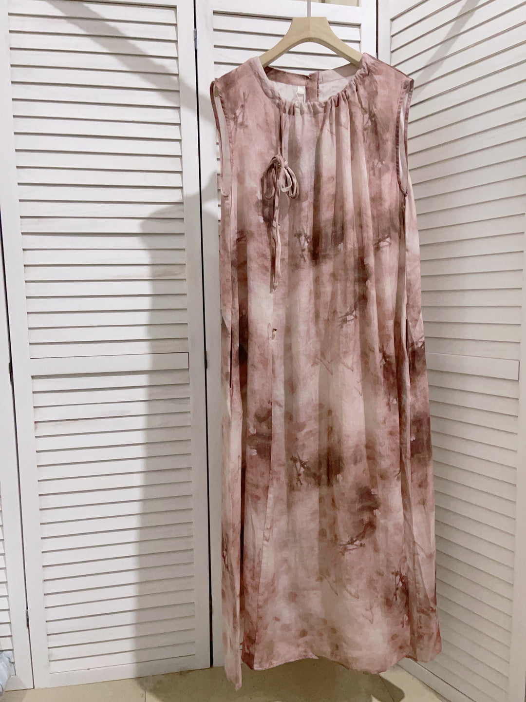 Femme Bohemian Maxi Kjole med Bindebælte Detalje Stilla
