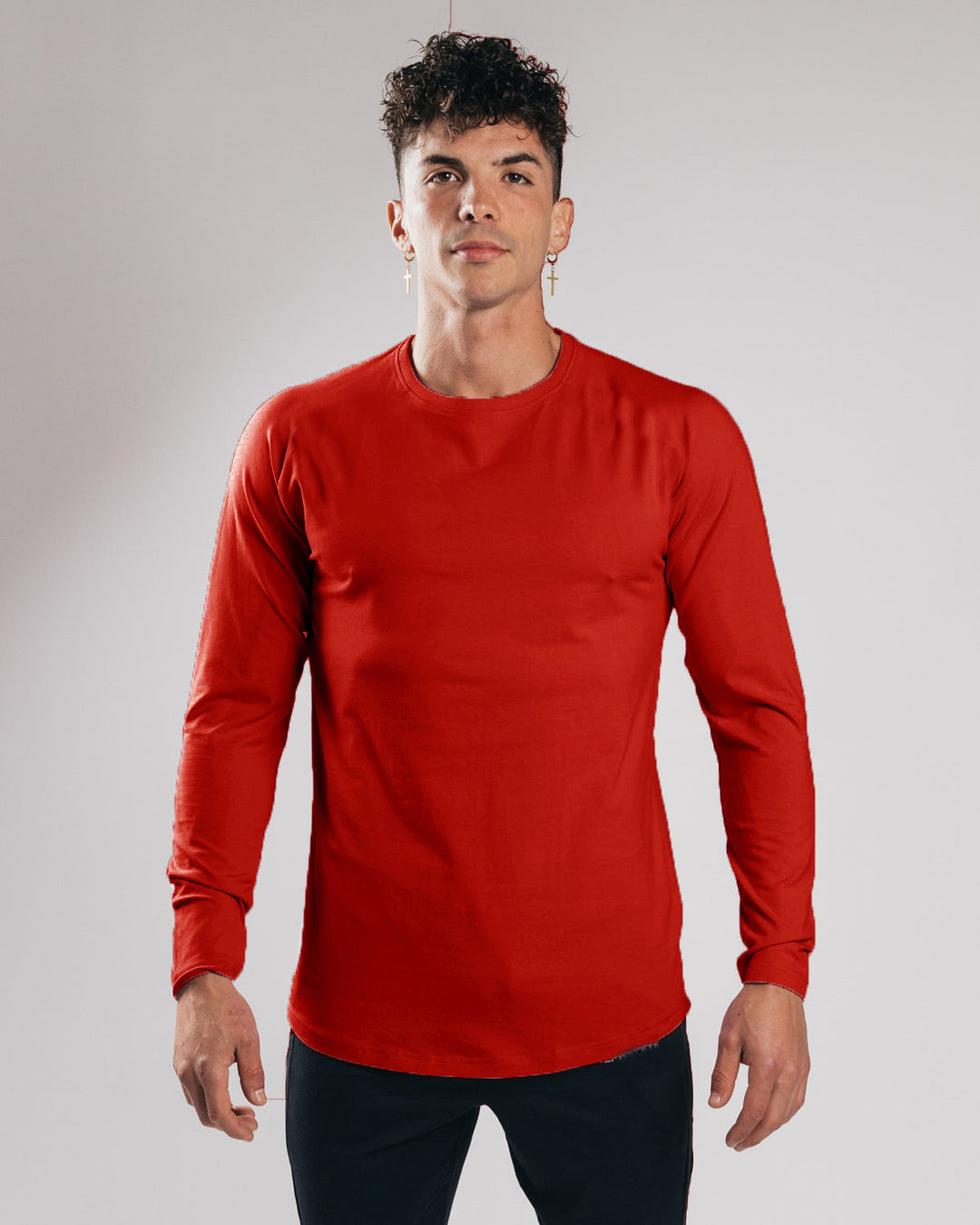 Herrer Sportsligt Langærmet T-Shirt med fugtregulerende materiale og elastisk snit Stilla