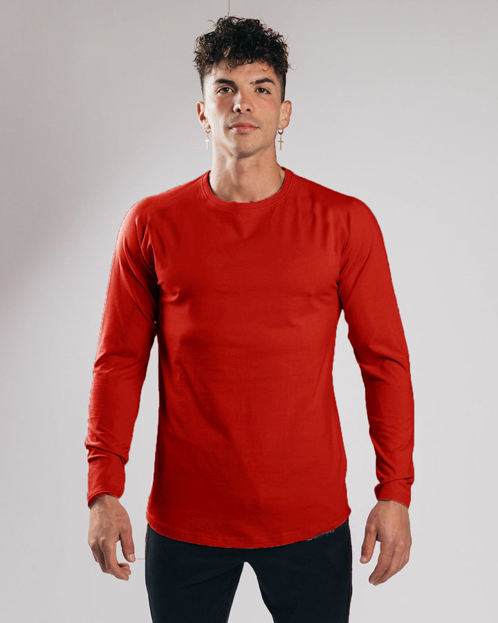 Herrer Sportsligt Langærmet T-Shirt med fugtregulerende materiale og elastisk snit Stilla