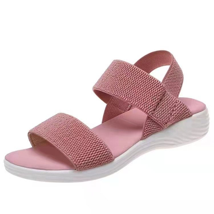 Dame Åndbare Sandaler med elastiske Remme og komfortabel Sål Stilla