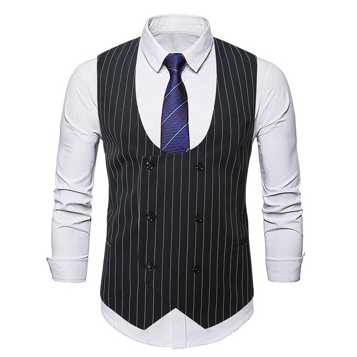 Herrer Elegant Stribet Vest Stilla