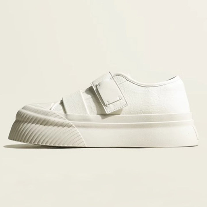 Dame Sneakers i sporty design med forhøjet sålprofil og praktisk velcro Stilla