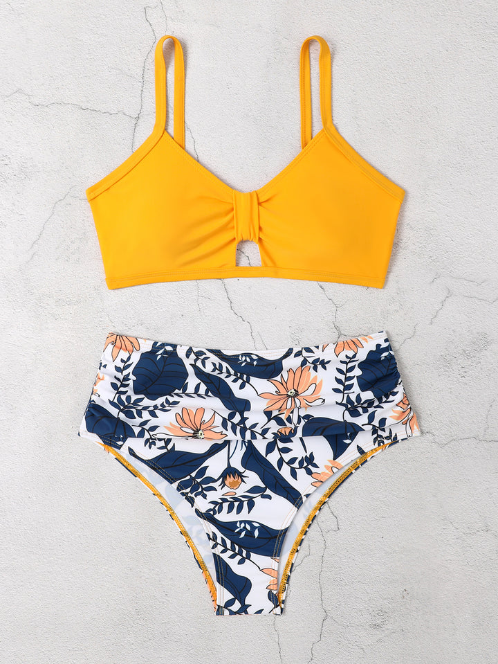 Dame Højtaljede Blomster Bikini Sæt Stilla