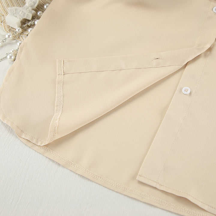 Dame elegant og komfortabel satin pyjamasæt med lange ærmer og fine knapdetaljer Stilla