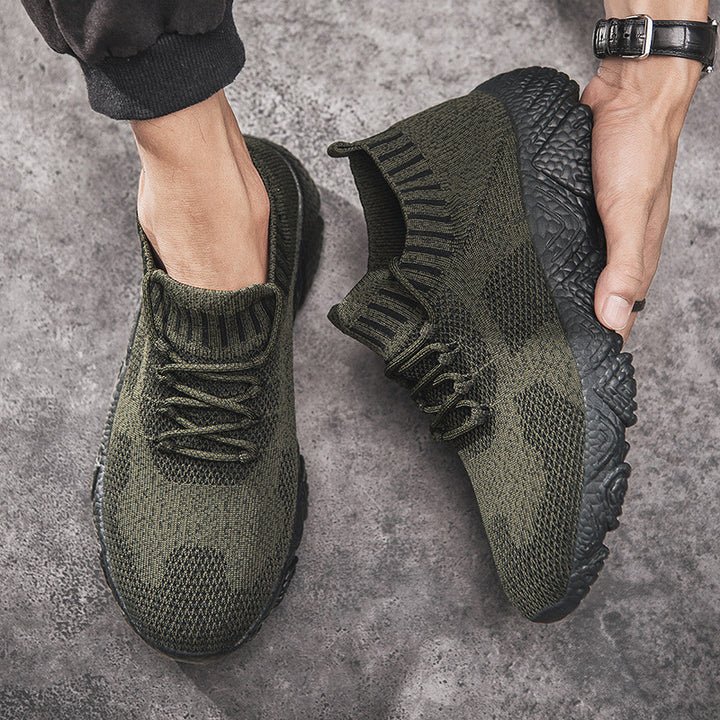 Unisex nan urban strikket slip-on sneakers med sokkeagtig skaft og markant profilsål Skovae