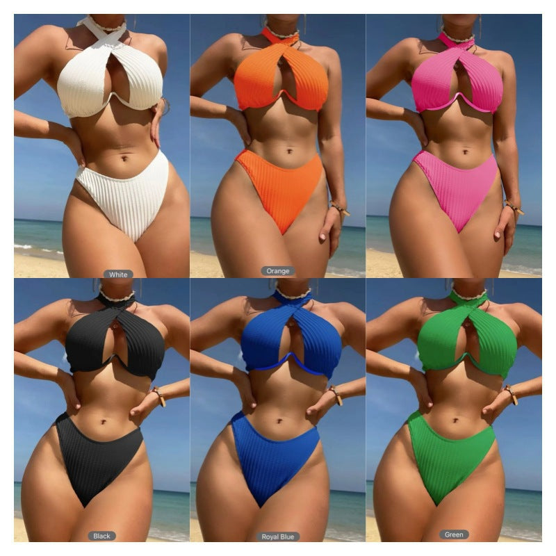 Dame Design-Bikini med krydsede overdele Skovae