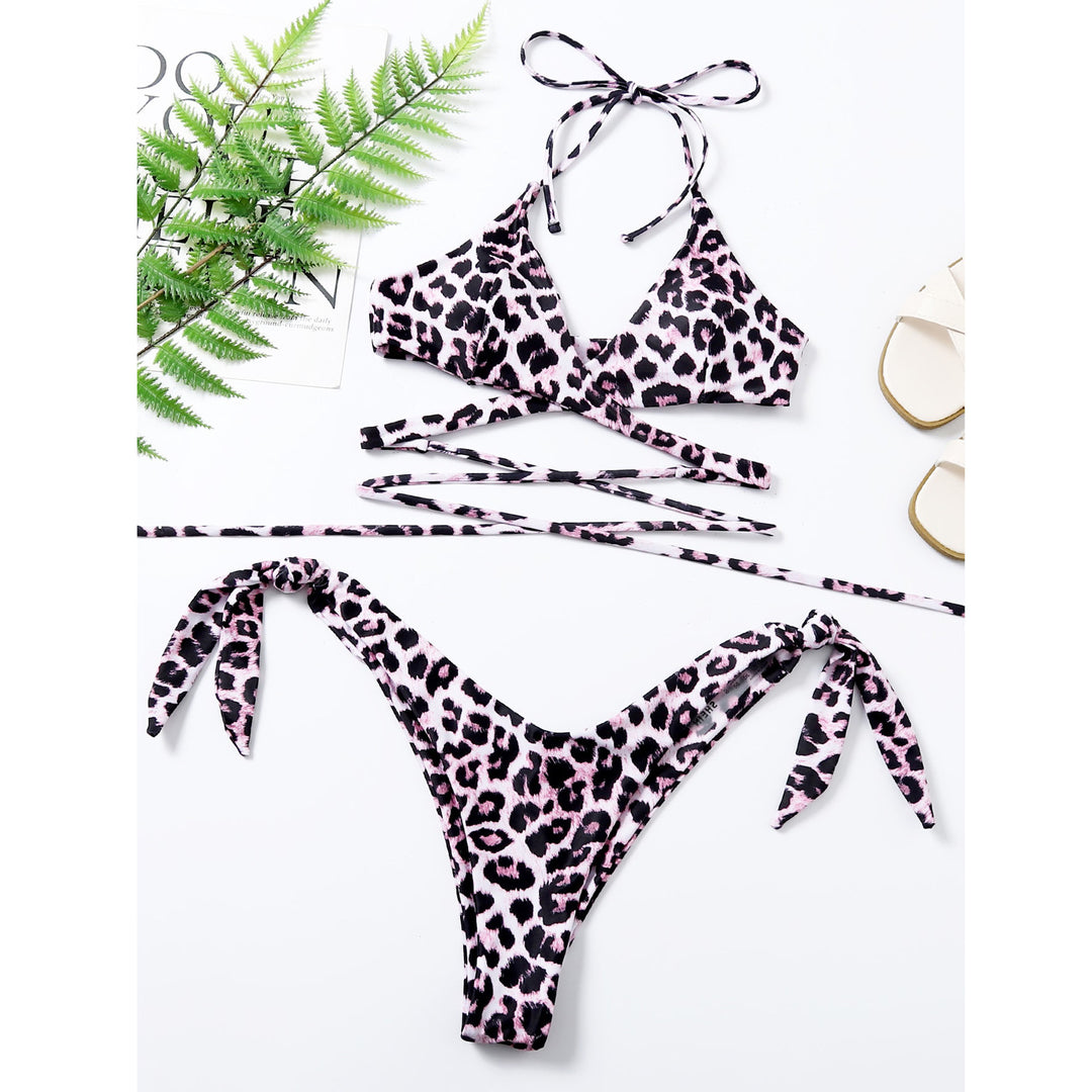 Dame Leo-mønster Bikini sæt Stilla