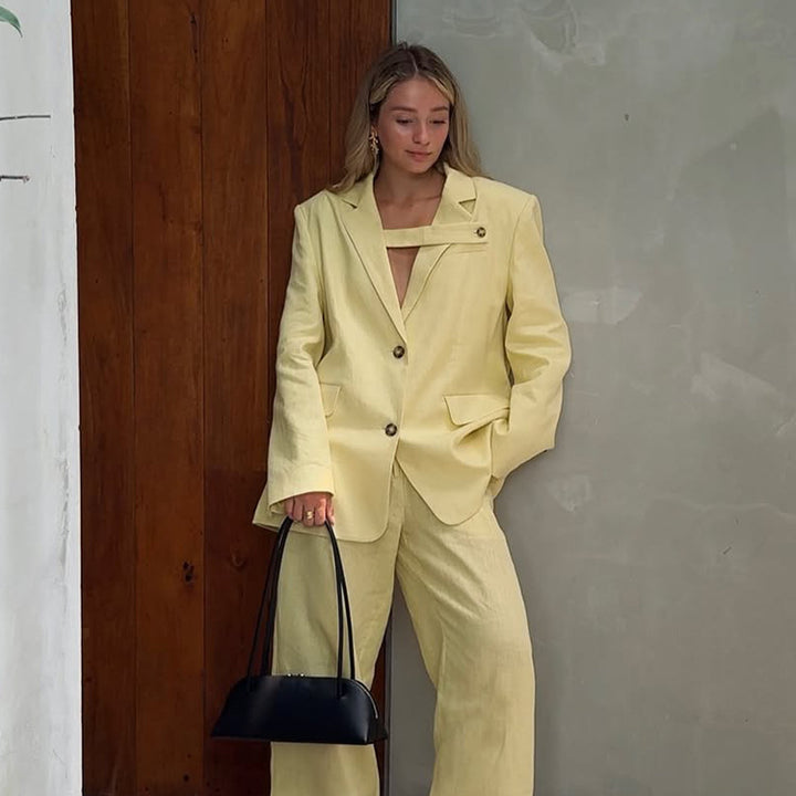 Damernes Designer Blazer- og Shorts-sæt Stilla
