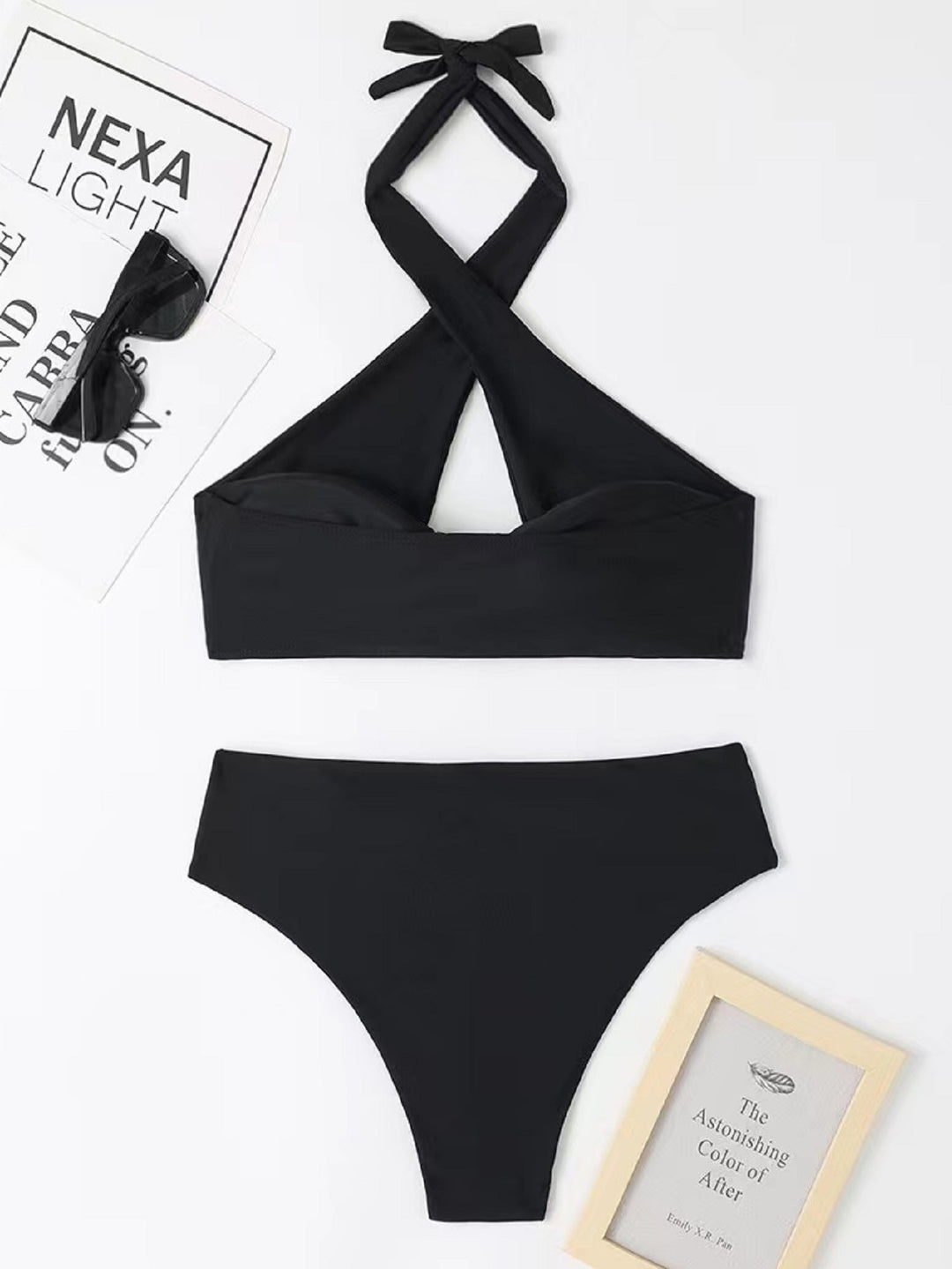Dame High-Cut Halter Bikini Sæt Stilla