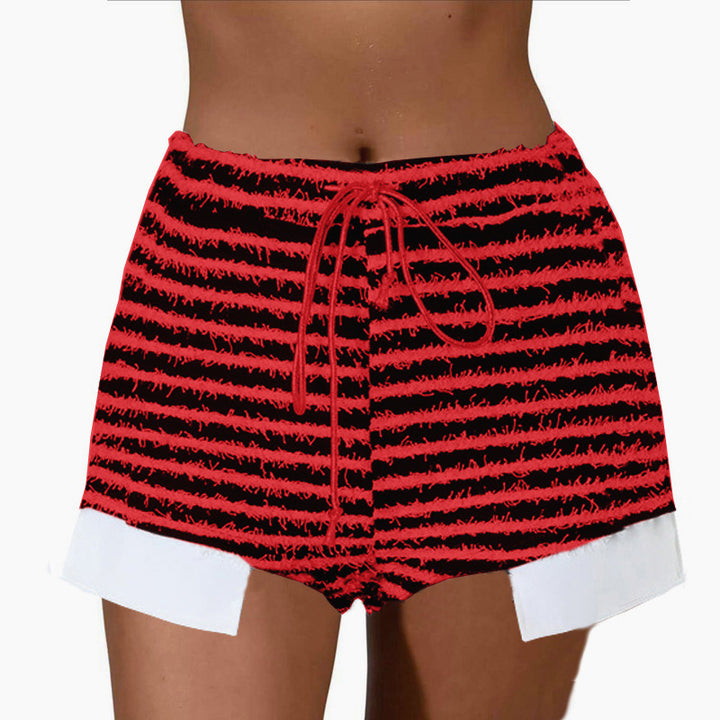 Dame Fritid Striber høj taljeret Shorts Stilla