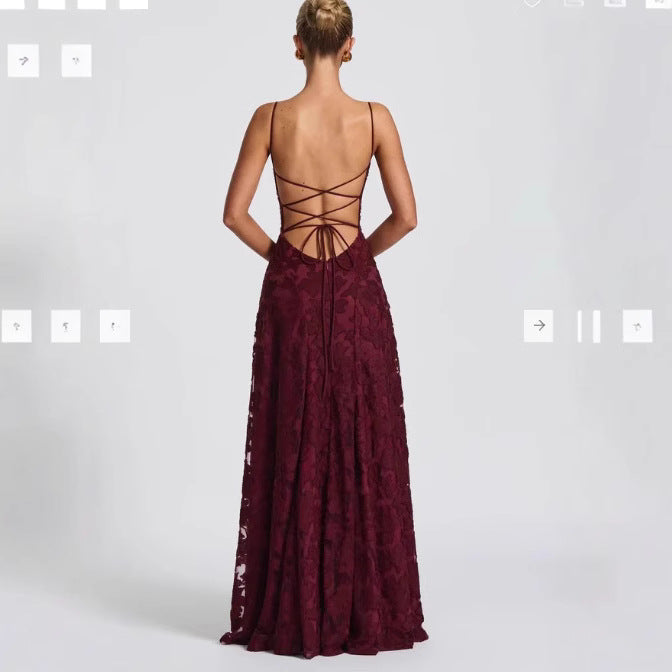 Femme Elegante Spids A-Linje Aftenkjole Stilla