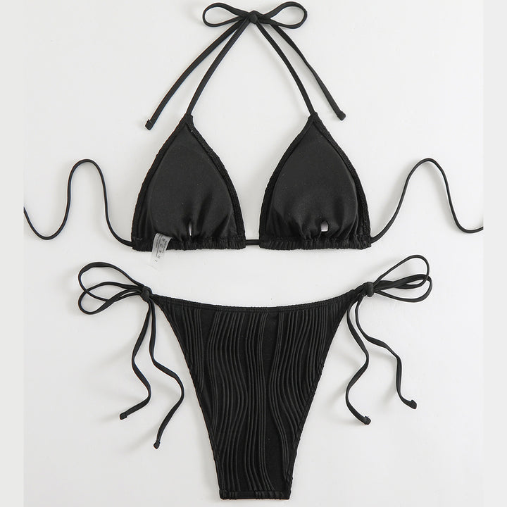 Dame Struktureret Trekant-Bikini-Sæt Stilla 1750838749
