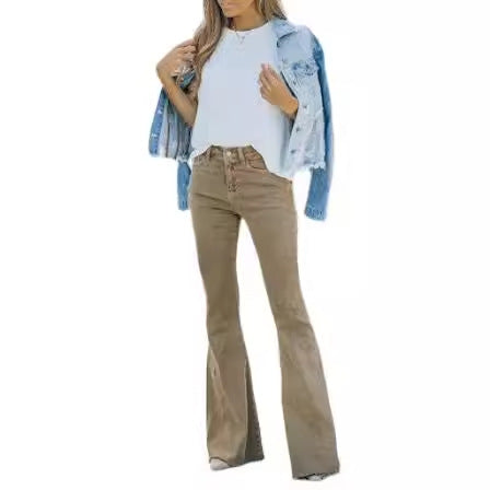 Dame Højt skårne Bootcut Jeans Stilla