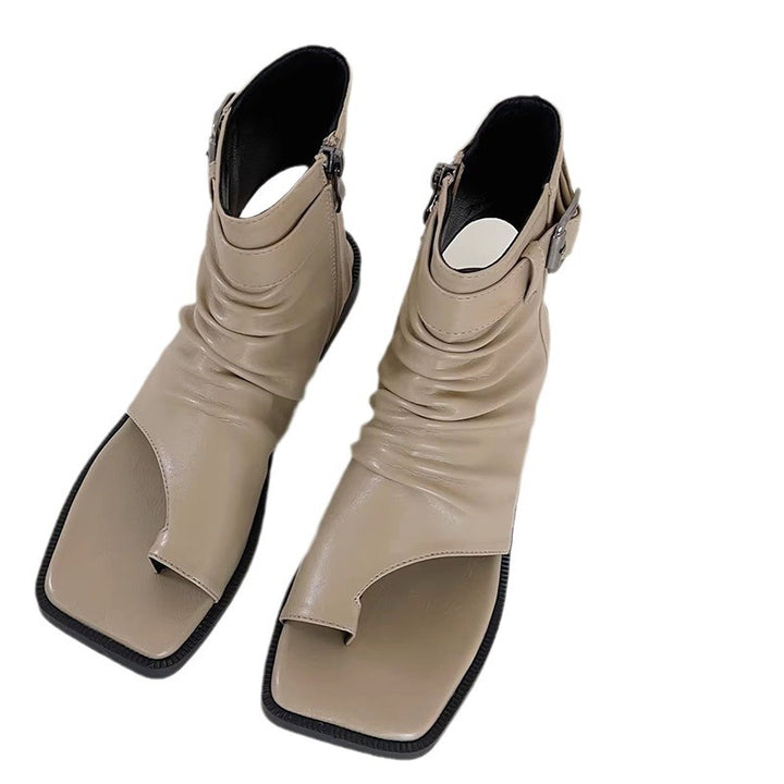 Damer komfort-sandaler med raffineret vikledesign og moderigtig lynlås Stilla