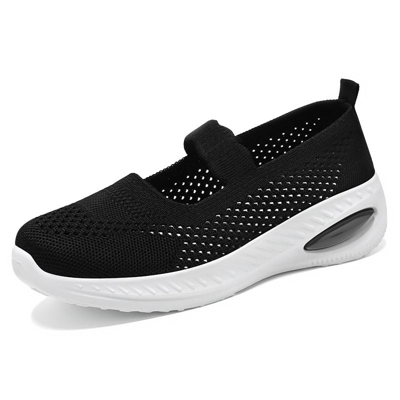 Dame Lettere og åndbare komfort-sneakers med elastisk rem Stilla