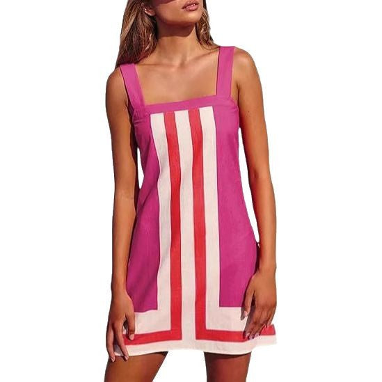 Femme Stilfuld Geometrisk Shift-Kjole Stilla