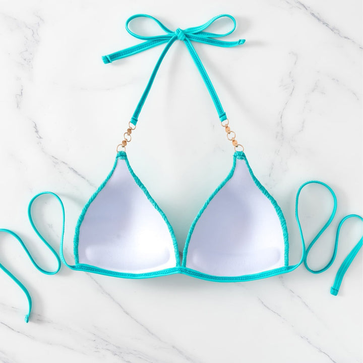 Dame Bikini-top med elegant struktureret design og justerbare stropper Stilla