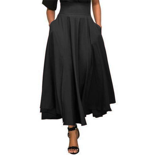 Kvinde Elegant Flydende Midi-Nederdel Stilla