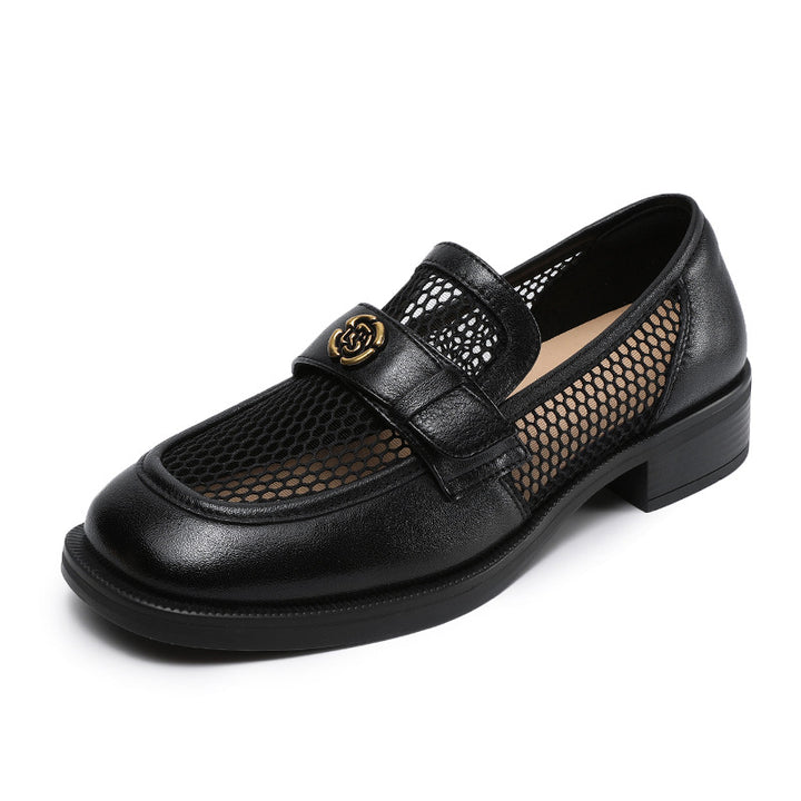 Dame Elegante Mesh-detaljer Slippers med Dekorativ Strop Stilla