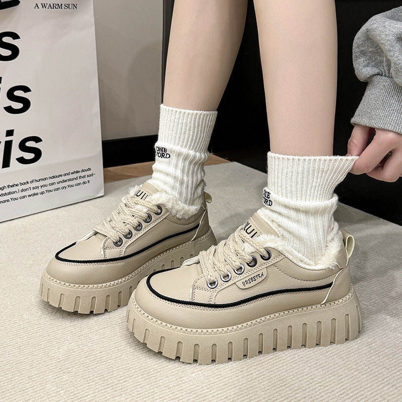 Dame Chunky Sneakers med varmt foer og skridsikker profilsål Stilla