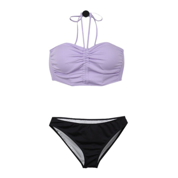 Dame Bandeau-bikini-sæt med flatterende rynkning og justerbare stropper Stilla