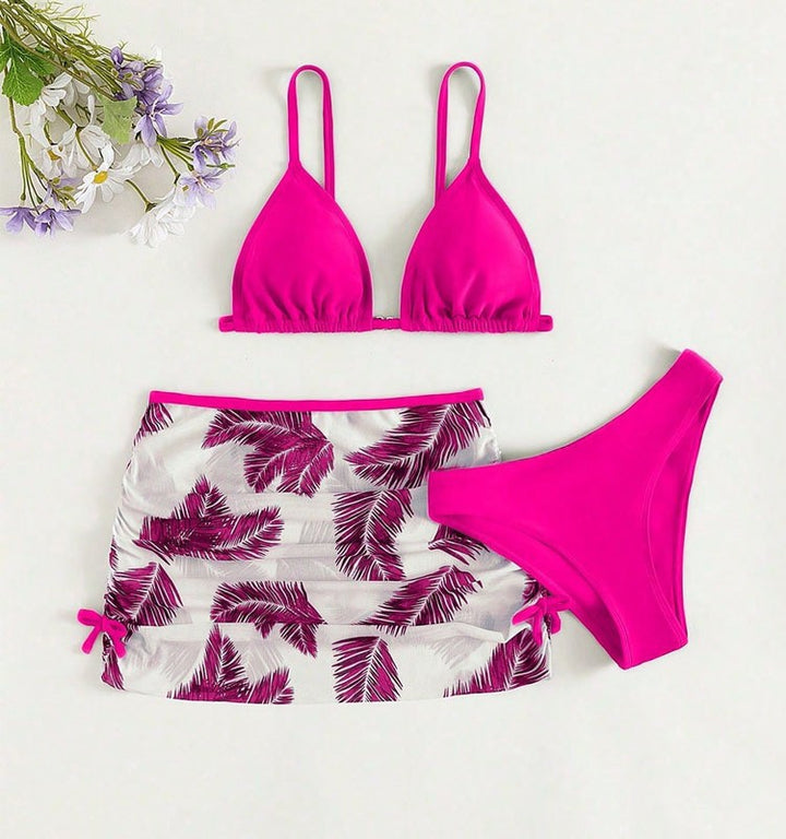 Dame bikini sæt med fint indpakningsskørt og smart bralette top Stilla