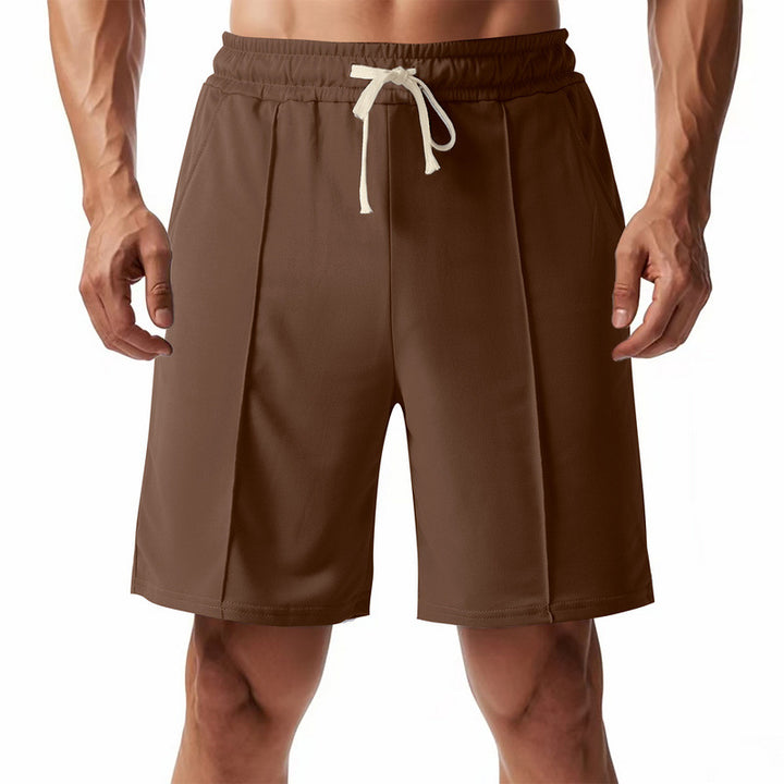 Herren knælange Relax-Bermuda med flad press fold, elastisk tunneltræk og sidelommer Skovae