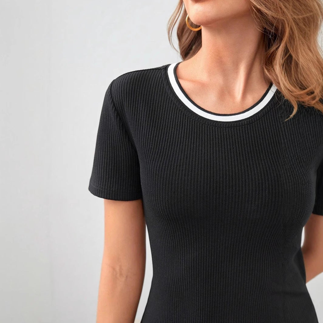 Dame Ribbet Flared Kant Mini Kjole Stilla