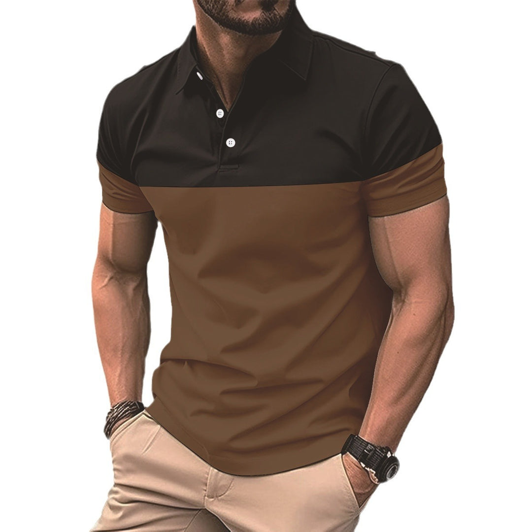 Herrer polo shirt med moderne farveblokdesign Stilla