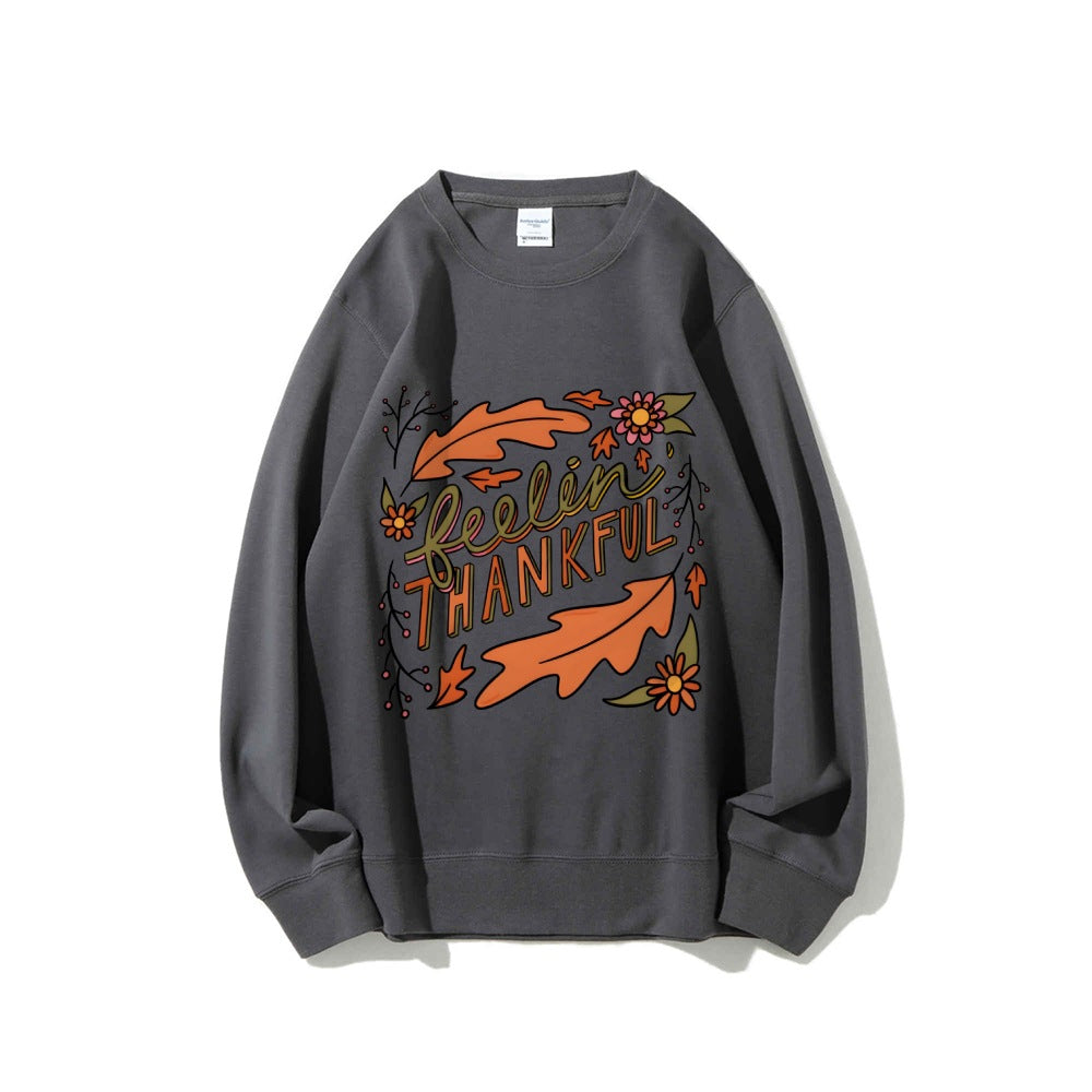 Kvinders sweatshirt med farverigt efterårsdesign og inspirerende tekst Stilla