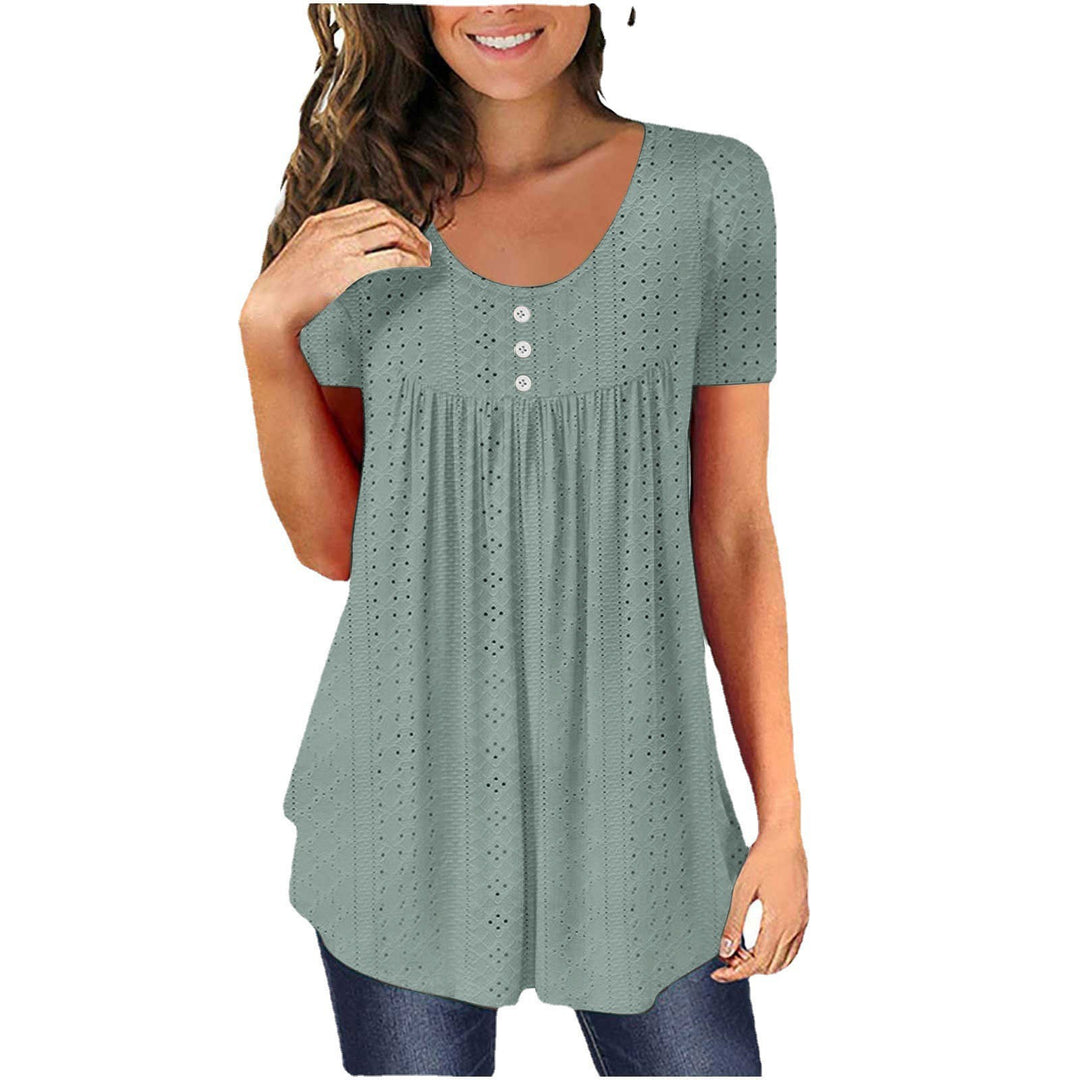 Dame Eyelet Tunika Top Stilla