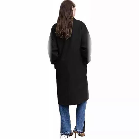 Dame elegant trenchcoat med dobbelt knappelukning og rummelig skæring Stilla