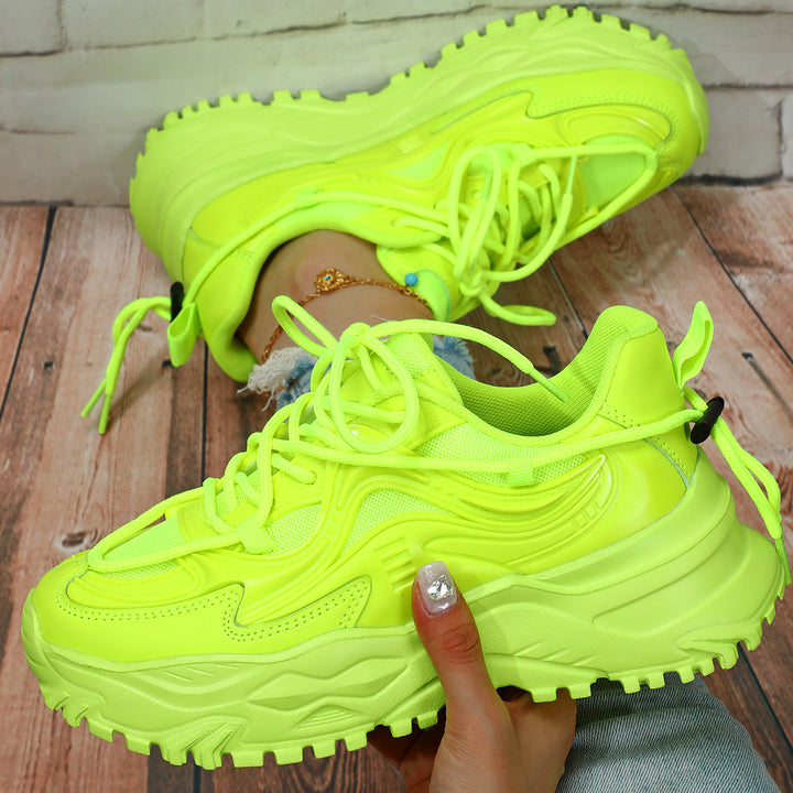 Dame Chunky Sneakers med skridsikker sål og åndbart overmateriale Stilla