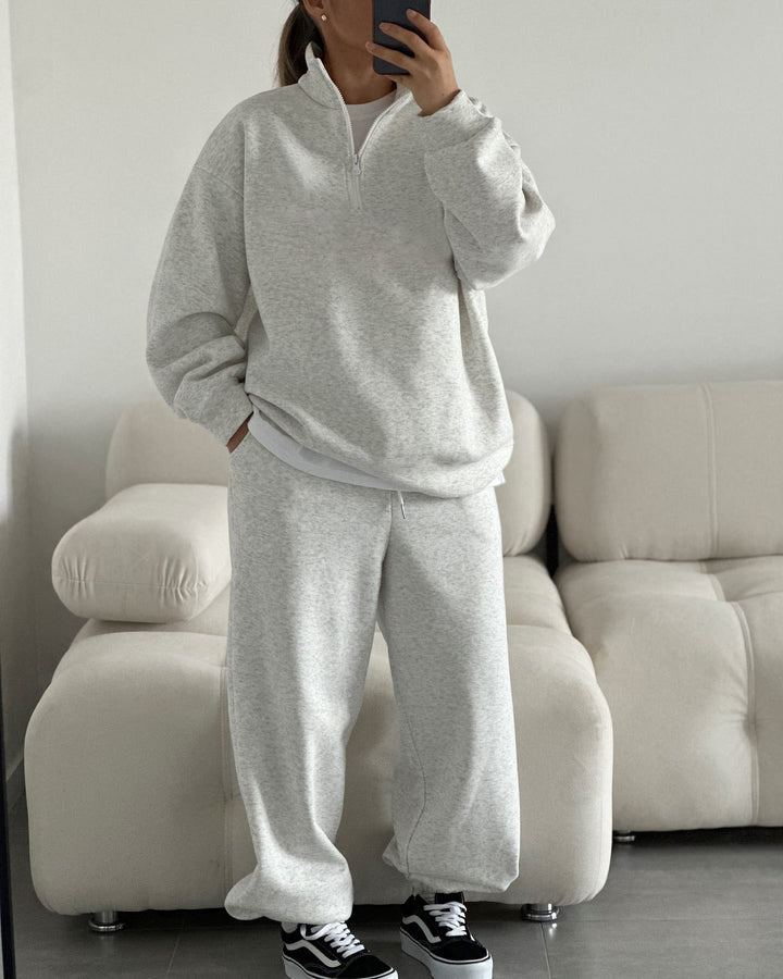 Kvinder casual fleece top og komfortable joggingbukser sæt Skovae