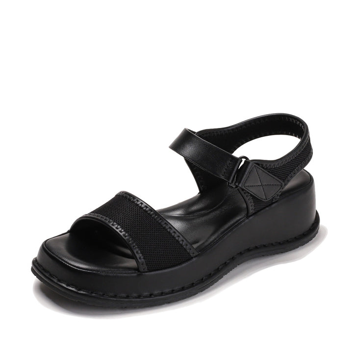 Dame Komfortable Wedge-Sandaler med sikker velcro og åndbar overmaterialeteknologi Stilla