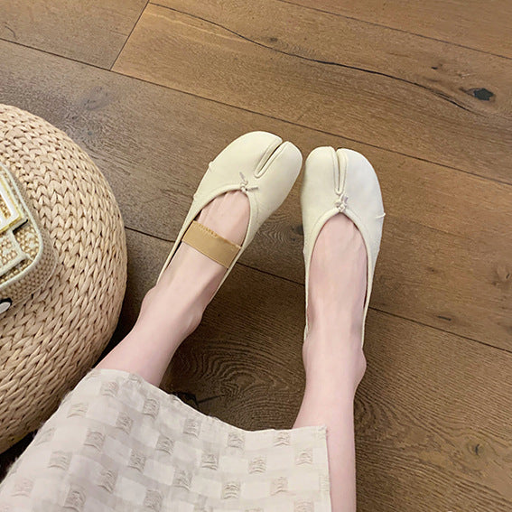 Damer Styliske Ballerina Flats med Unik Udsnit Design Stilla