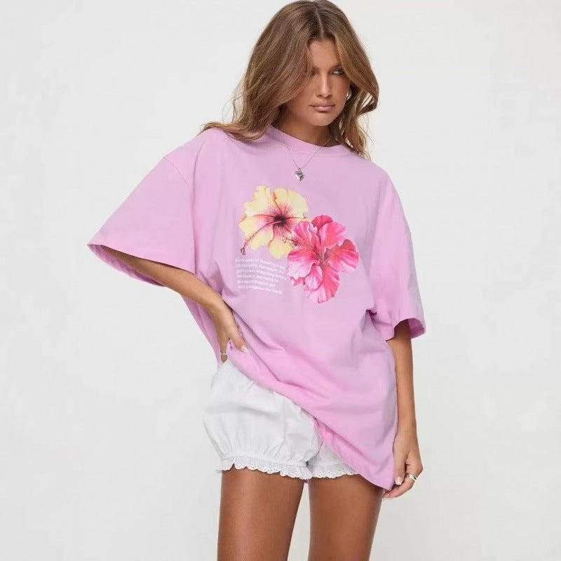 Dame Oversized Grafik T-Shirt Stilla