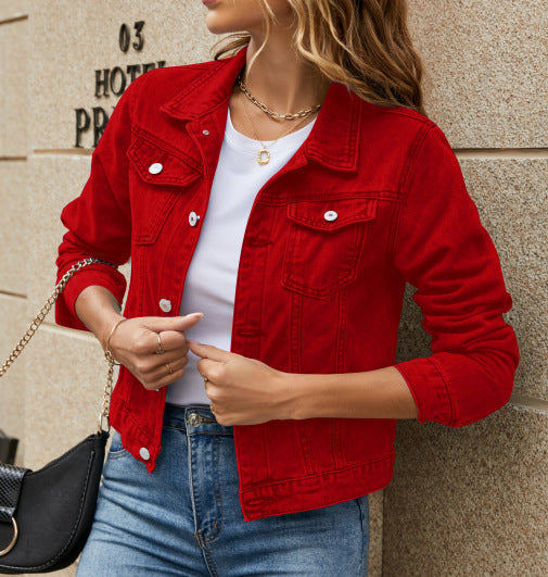 Dame Casual Denimjakke med struktureret snit Stilla