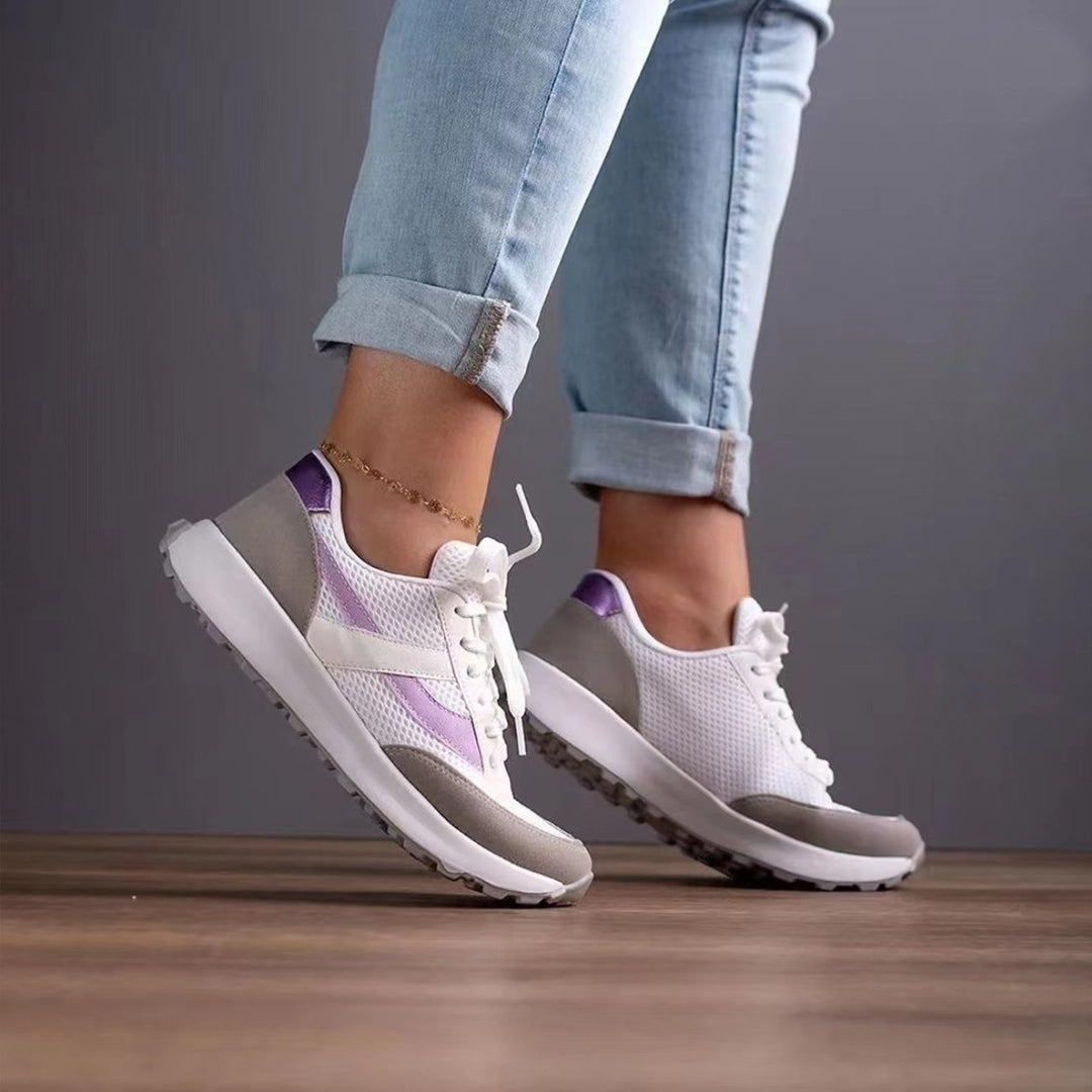 Dame Sportsneakers med åndbart mesh-overflade og støddæmpende sål Stilla