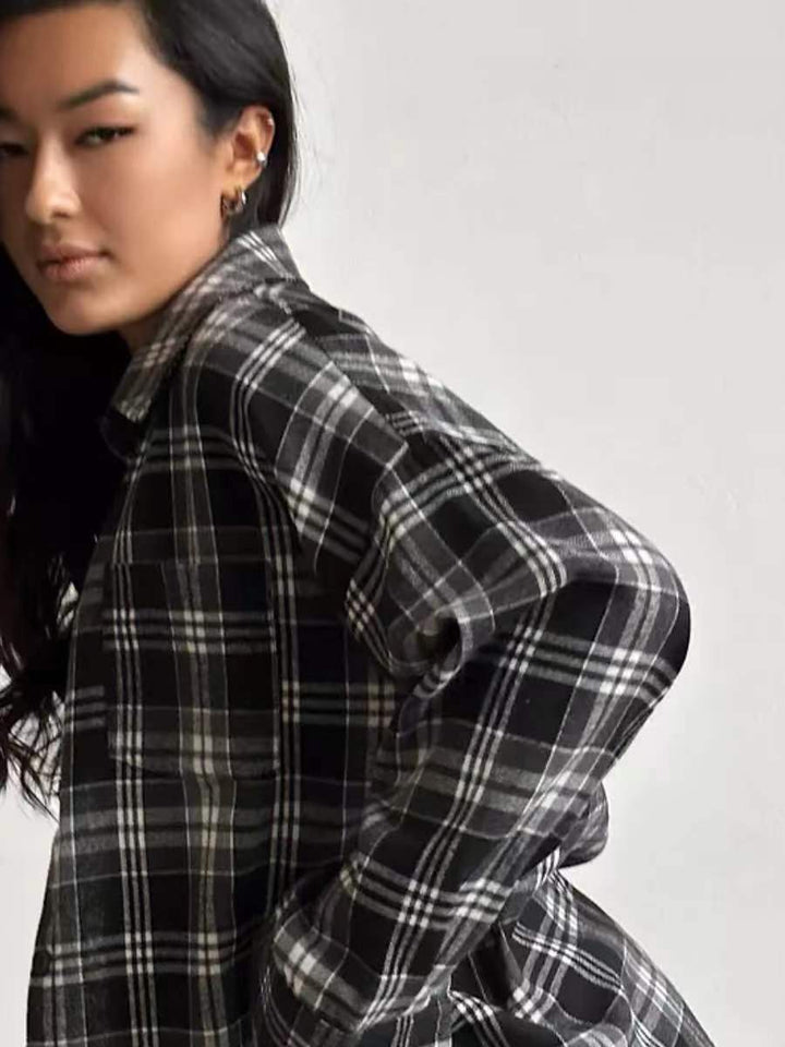 Dame ternet skjorte i casual oversize-snit Stilla