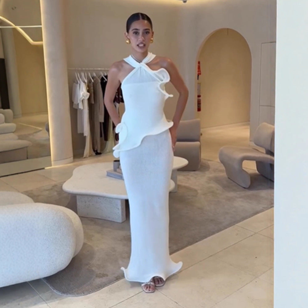Dame Elegant Maxikjole med raffineret Ruffle-design Stilla