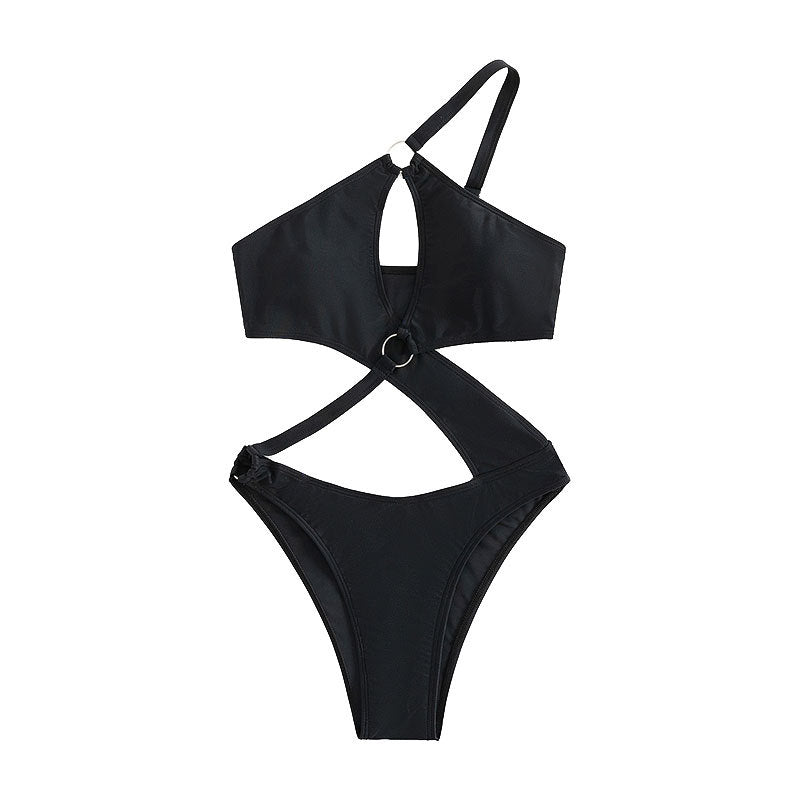 Dame Én-delt Badedragt med moderigtigt Cut-Out-design og justerbare stropper Skovae